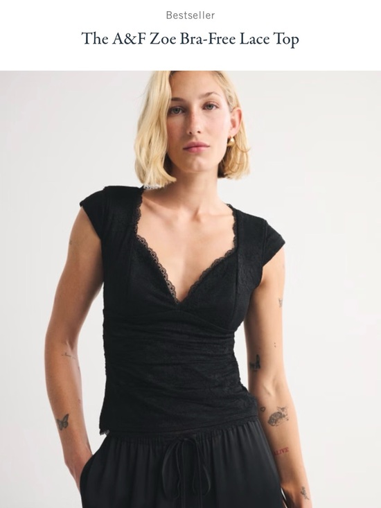 Abercrombie & Fitch Other - NWOT Abercrombie & Fitch Zoe Lace Bandeau Top — Black